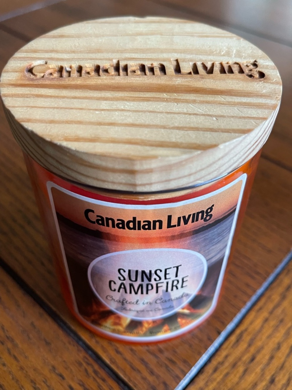 NWT Country Home Candle Canadian Living Candle 8oz Brand New Sunset Campfire